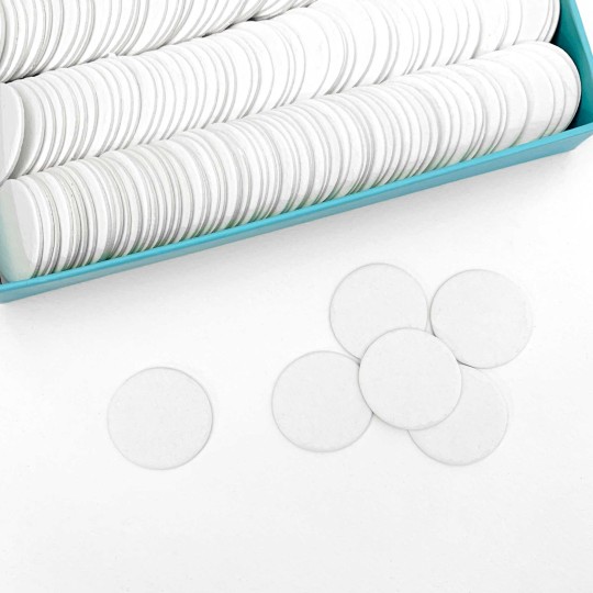 White Paperboard Round Bases for Crafting ~ Set of 10 ~ 32mm (1-1/4")